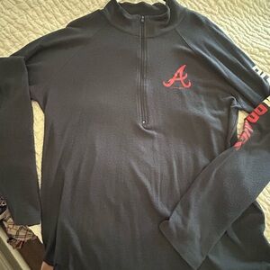 Atlanta Braves quarter zip by New Era Navy men’s XL